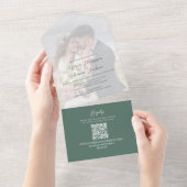 Élégant Modèle photo Mariage vert (Déchirure)