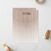 Elégant Modèle tendance Texte dénudé Bois look (Devant/Arrière en situation)