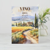 Elegant Moden Vino voor het Vrijgezellenfeest Vows Kaart (Staand voorkant)