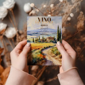 Elegant Moden Vino voor het Vrijgezellenfeest Vows Kaart