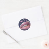 Elegant Moder Girly,Makeup kunstenaar,Lips Ronde Sticker (Envelop)