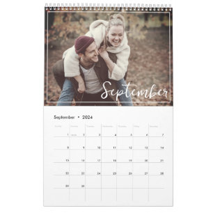 Elegant & Modern 2024 Familie Aangepaste Foto Kalender