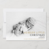 Elegant Modern 2 Foto kerstfeestdag geboorte Aankondiging (Voorkant)