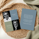 Elegant Modern 2-Photo Printed/Downloadable Death Aankondiging