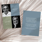 Elegant Modern 2-Photo Printed/Downloadable Death Aankondiging