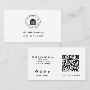Elegant Modern Aangepast Logo Minimalistisch Eenvo Visitekaartje