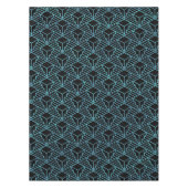 Elegant modern Abstract blauw art Deco Patroon | Tafelkleed (Voorkant)