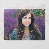 Elegant modern, abstract gespikkeld afstuderen met aankondigingskaart (Voorkant)