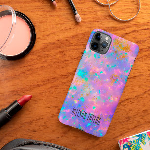 Elegant Modern Abstract Goud Vuur Opal Custom Naam iPhone 11Pro Max Hoesje