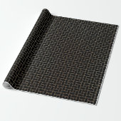 Elegant modern Abstract gouden mandje - Weave Patr Cadeaupapier (Uitgerold)