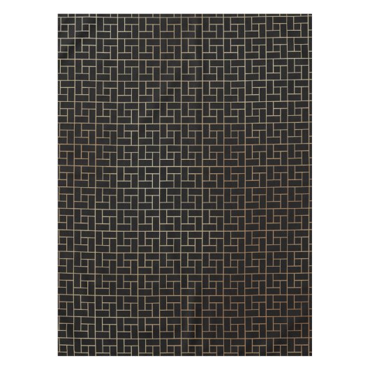 Elegant modern Abstract gouden mandje - Weave Patr Tafelkleed (Voorkant)