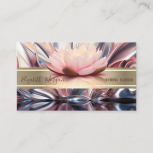 Elegant Modern Abstract, Gouden Streep, Lotus Visitekaartje