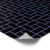 Elegant modern Abstract kleurrijk mandje | Poster (Hoek)