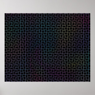 Elegant modern Abstract kleurrijk mandje   Poster