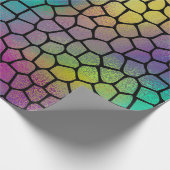 Elegant modern Abstract kleurrijk mozaïekpatroon Cadeaupapier (Hoek)