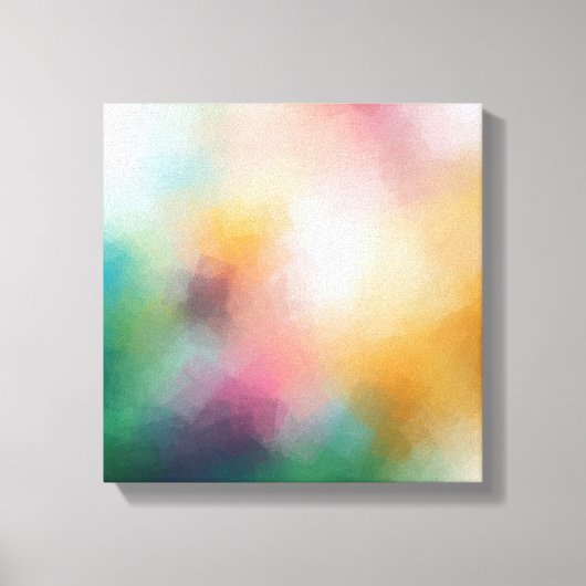 Elegant modern Abstract kunstwerk rood geel blauw Canvas Afdruk (Voorkant)