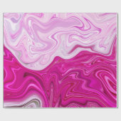 Elegant modern Abstract roze, vloeibaar marmer Cadeaupapier (Vlak)