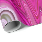 Elegant modern Abstract roze, vloeibaar marmer Cadeaupapier (Rol Hoek)