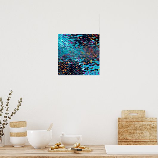 Elegant Modern Abstracte Brick-muur | POSTER (Keuken)