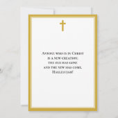 Elegant Modern Adult Baptisme Kaart (Achterkant)