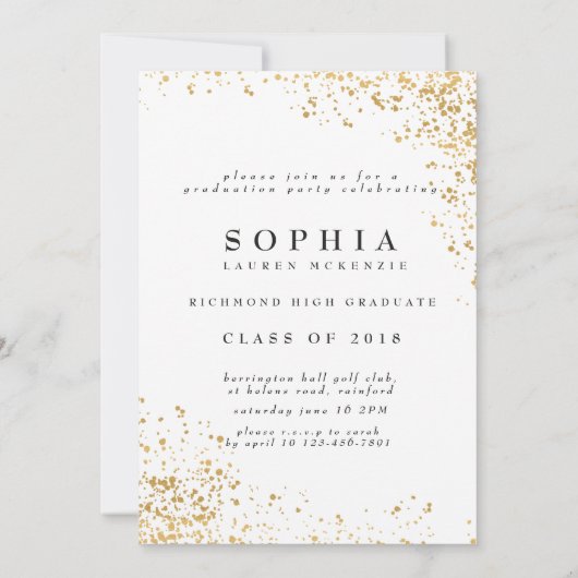 ELEGANT MODERN AFSTUDEREN KAART (Achterkant)