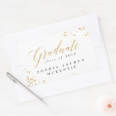 ELEGANT MODERN AFSTUDEREN RECHTHOEKIGE STICKER (Envelop)