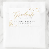 ELEGANT MODERN AFSTUDEREN RECHTHOEKIGE STICKER (Tas)