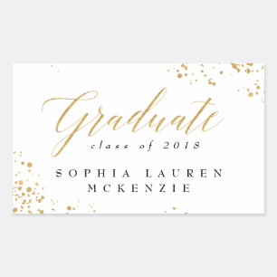 ELEGANT MODERN AFSTUDEREN RECHTHOEKIGE STICKER