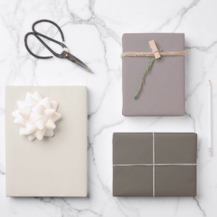Elegant modern albast taupe grijs effen kleur inpakpapier vel