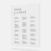 Elegant Modern Alphabetical Find Your Seat Wedding Acryl Bord (Hoek)