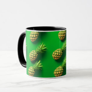 Elegant modern ananas tropisch fruit patroon mok