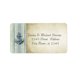 Elegant modern anker-nautische vintage etiket