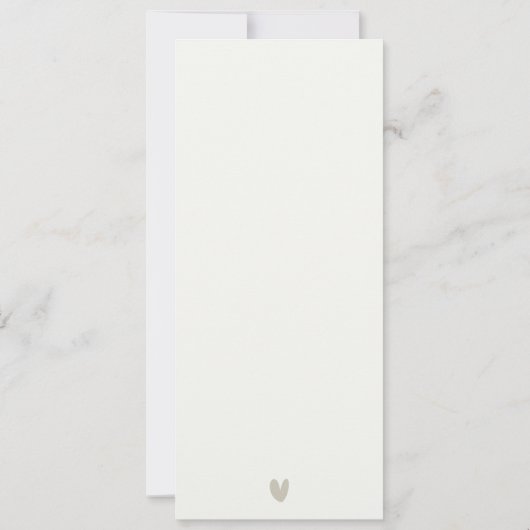 ELEGANT MODERN ART DECO WHITE SILVER VOW RENEWAL KAART (Achterkant)