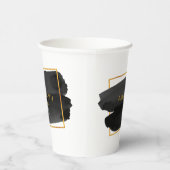 Elegant modern artistiek zwart en goud papieren bekers (Rechts)