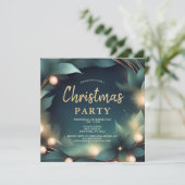 Elegant modern bedrijf kerstfeest kaart (Staand voorkant)