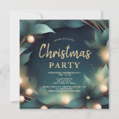 Elegant modern bedrijf kerstfeest kaart (Voorkant)