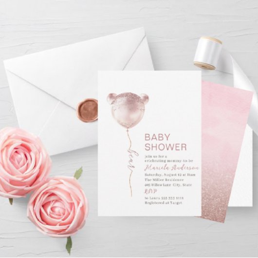 Elegant modern Beer Baby shower Kaart