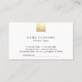 Elegant modern beige gradiënt Gold Accent Referenc Visitekaartje (Achterkant)
