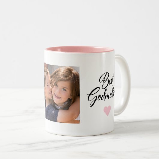 Elegant, Modern Best Godmoeder Photo Coffee Mok (Voorkant rechts)
