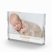 Elegant Modern Birth Notice Photo Block Fotoblokken (Rechts)