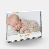 Elegant Modern Birth Notice Photo Block Fotoblokken (Links)
