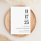 Elegant Modern Black and White Wedding Save The Date