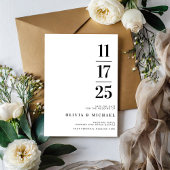 Elegant Modern Black and White Wedding Save The Date