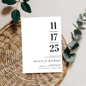 Elegant Modern Black and White Wedding Save The Date