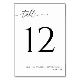 Elegant Modern Black Calligraphy Wedding 12 Kaart