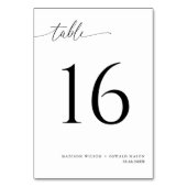 Elegant Modern Black Calligraphy Wedding 16 Kaart (Achterkant)