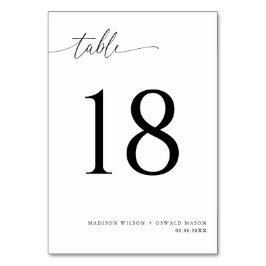 Elegant Modern Black Calligraphy Wedding 18 Kaart