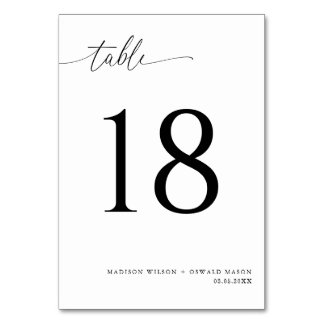 Elegant Modern Black Calligraphy Wedding 18 Kaart