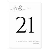 Elegant Modern Black Calligraphy Wedding 21 Kaart (Achterkant)