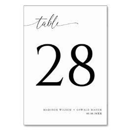 Elegant Modern Black Calligraphy Wedding 28 Kaart